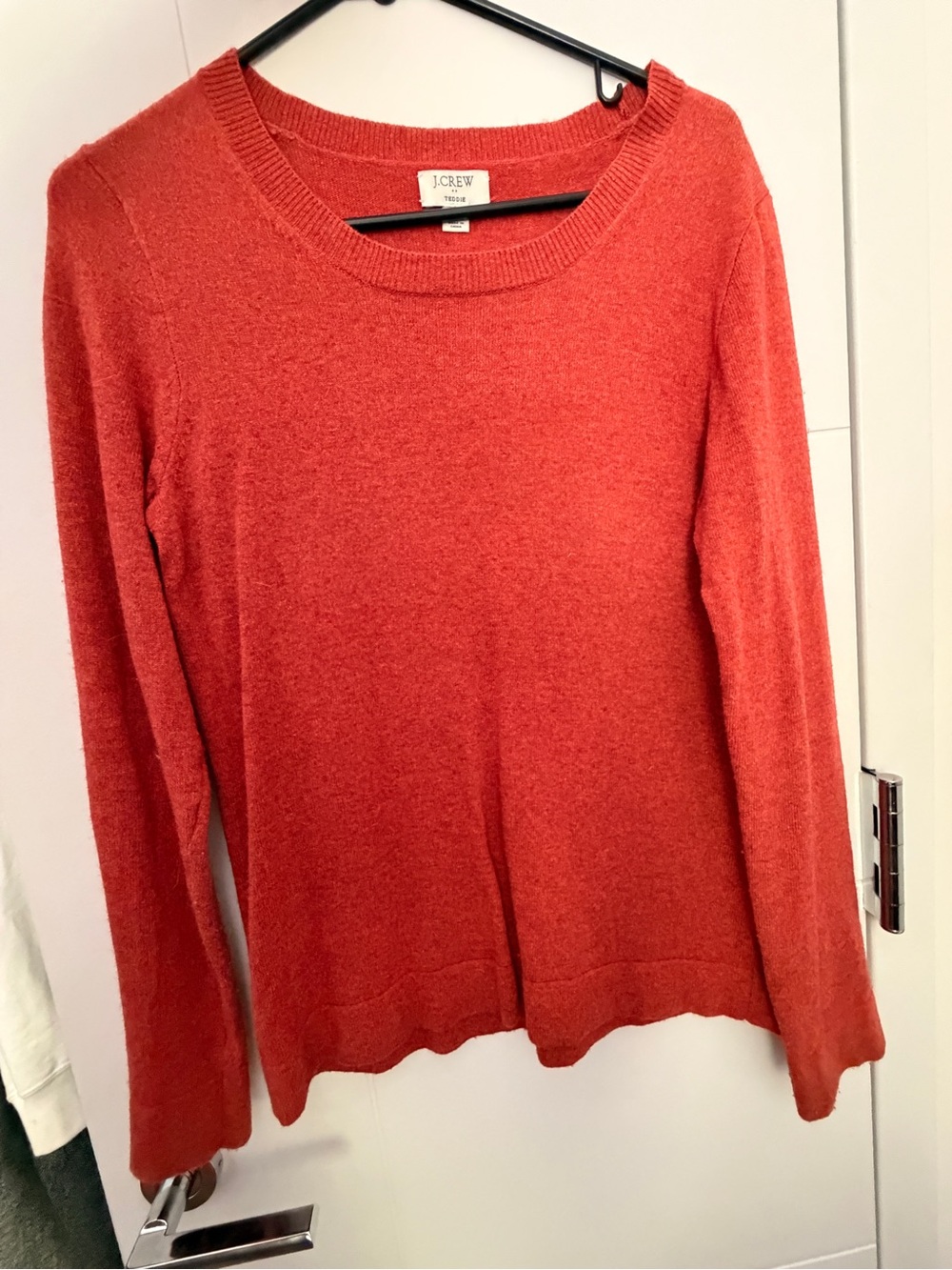 J. Crew Orange-Red Crewneck Sweater